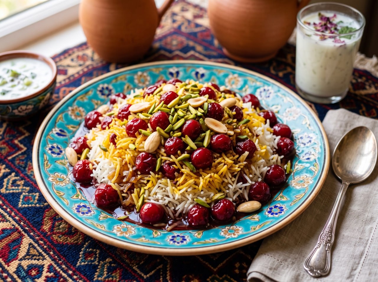 طرز تهیه آلبالو پلو مجلسی؛ آلبالویی که رنگ میدهد و برنج را شل نمیکند